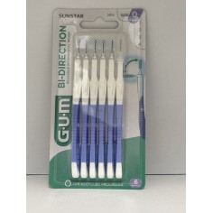 CEPILLO INTERDENTAL GUM 2014 BI-DIRECTION 6 UNIDADES 0,6 MM